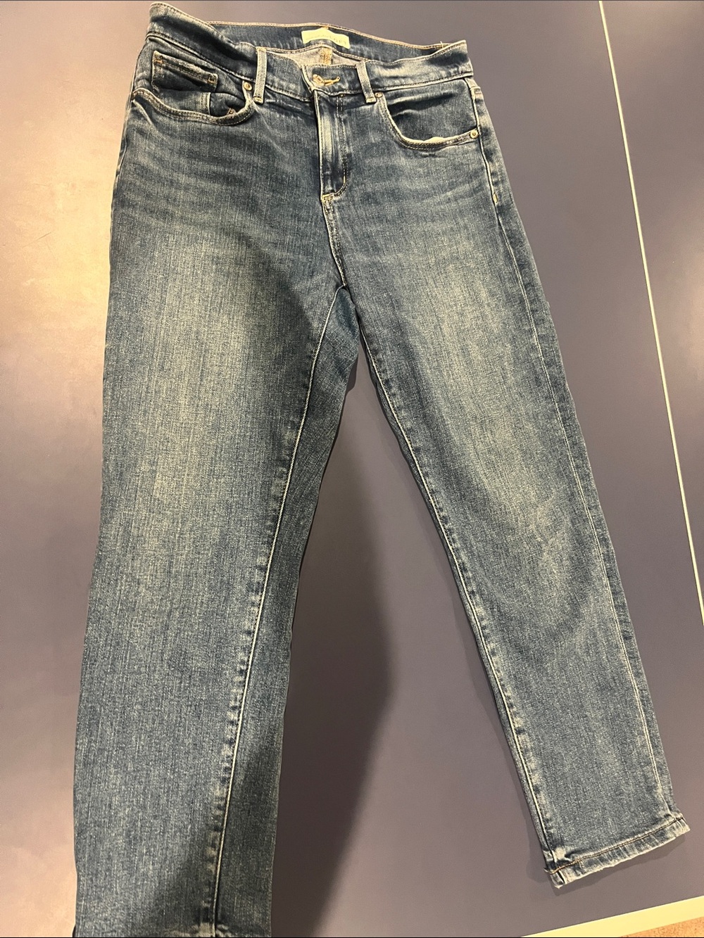 LOFT Boyfriend Jeans in Faded Blue Denim